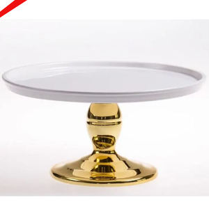 ที่วางเค้กอะลูมิเนียมสีเงินและสีทองรูปทรงกลมสำหรับโรงแรมและร้านอาหาร - Product Image 3