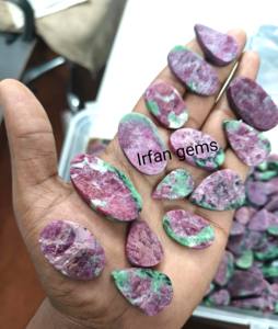 Top Grade 100% naturel Cabochon mélange forme pierre précieuse en vrac pour la fabrication de bijoux prix usine rubis Zoisite Druzy lot en vrac - Product Image 4