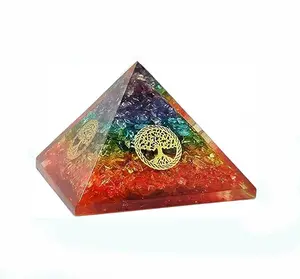 Wholesale Orgone Chakra layered onyx Tree of life Pyramids Wholesale Orgonite Products From Amayra Crystals Exports