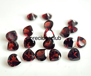 Grenat naturel taille cœur 4 mm - Grenat rouge en vrac de qualité supérieure taille cœur - Product Image 4