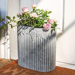 Pot de plantes en métal en fer galvanisé de haute qualité exportateur en gros de l'Inde nouveau design jardinière en métal fait main pour le jardinage - Product Image 2