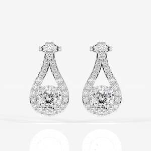 Pendientes de Diamantes Cultivados en Laboratorio, Corte Portugués, Oro de 18K, Joyería Premium - Product Image 3