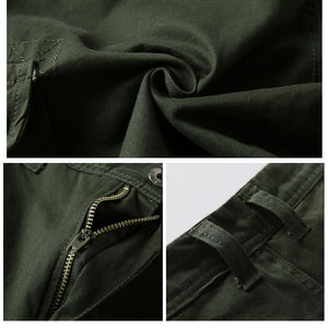 Nueva moda al por mayor de verano de encargo de los hombres de carga chino pantalones cortos de algodón con múltiples bolsillos de pesca de caza pantalones cortos de ajuste informal - Product Image 4
