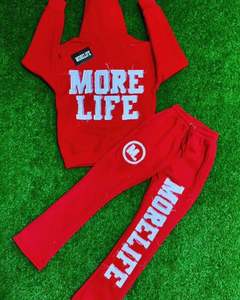 Survêtements pour hommes 100% coton, vêtements de sport pour la course à pied et le fitness, molleton imprimé, fermeture à cordon de serrage sur toute la longueur, taille XL-XXL - Product Image 2