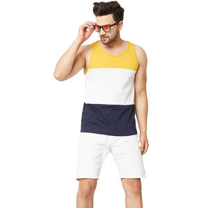 Camisetas de Tirantes Casuales de Verano para Hombre al por Mayor, Transpirables, con Cuello en V, Estilo Urbano, de Poliéster/Algodón, Tejidas, para Gimnasio y Entrenamiento - Product Image 5