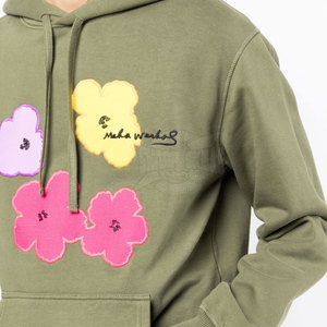 เสื้อฮู้ดแบบมีลายนูนสำหรับผู้ชายปกเสื้อมีฮู้ดสีล้วนสำหรับฤดูหนาวกำหนดโลโก้ได้เอง2024 - Product Image 5