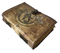 Livre de mots en cuir, Journal de bord, papier à trois yeux, grimoire, Journal Vintage en cuir, livre d'ombres