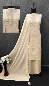 Heavy Santoon Silk Salwar <b>Suit</b> Heavy Simar Jacquard With Khatli Work Neck Embroidered <b>Ladies</b> <b>Dress</b> Pakistani Salwar Kameez - Product Image 4