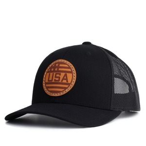 Tùy chỉnh da vá Trucker Mũ Laser khắc vá Trucker mũ tùy chỉnh màu sắc & lưới trở lại điều chỉnh đóng cửa - Product Image 3