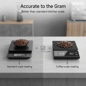 เครื่องชั่งกาแฟดิจิตอลอัจฉริยะแบบชาร์จไฟได้ ใช้แบตเตอรี่ ขนาด 3 กก./0.1 กรัม พร้อมตัวจับเวลา สำหรับใช้ในครัว (สินค้ามาใหม่) - Product Image 5