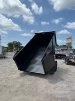Remorque benne robuste 6 x 12 avec côtés de 4 pieds, pour tracteur agricole, avec essieu motorisé et moteur, garantie 1 an, état neuf flexible