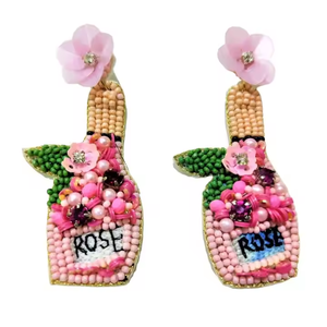 Pendientes bordados de cuentas de semillas de la India Pendientes multicolores hechos a mano para mujeres y niñas - Product Image 5