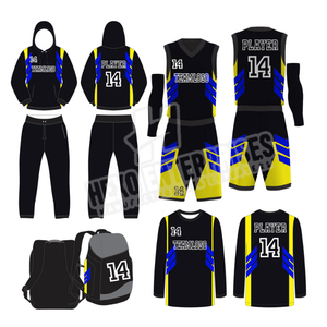 Kits de camisetas de baloncesto portátiles de doble cara uniformes de entrenamiento de baloncesto transpirables para hombres y niños - Product Image 3
