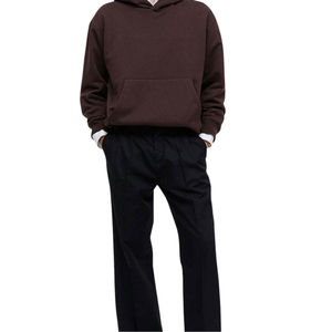 Sweat-shirts à capuche surdimensionnés pour hommes personnalisés, en tissu tricoté doux et chaud de qualité supérieure, confortables, élégants, décontractés, douillettes, brodés - Product Image 4