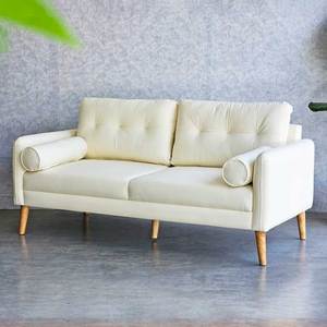 Sofá Moderno de Dos Plazas SFB68037, Estilo Mid-Century, 1.8m de Largo, Tapizado con Relleno de Espuma, Esquinero, de Cuero Genuino, Juego de Muebles para el Hogar - Product Image 2
