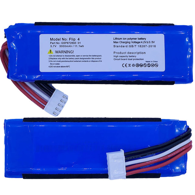 Flip4 Replacement Battery for JBL Flip4/Flip4 Special Edition Batrie 3.7V 3000mAh Li Batterie Rechargeable Batera Flip 4 Speaker