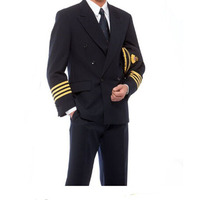 Uniformes de pilote unisexes 100 % polyester personnalisés pour compagnies aériennes – Dernier design, tailles sur mesure, logo haute visibilité, prix bas, service OEM, livraison en 7 jours