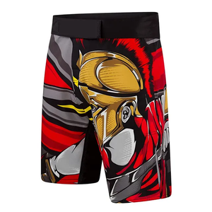 Shorts d'entraînement de Muay Thai et MMA à impression par sublimation, séchage rapide, respirants, taille élastique, taille mi-haute, vente en gros OEM, vêtements de combat - Product Image 1