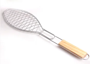 Red de <span class=keywords><strong>malla</strong></span> de alambre de acero inoxidable para barbacoa, Parrilla de Metal para cocina al aire libre para pescado, herramienta de barbacoa fácil de usar - Product Image 5