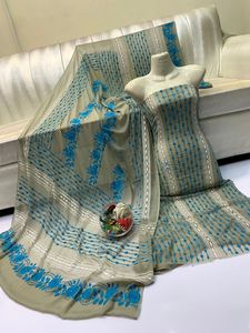 Ssumaira Collection 2 Pc Unstitched Kacha Tarkashi trajes Soft PK Chiffon Anarkali - Product Image 3