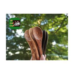 CUCHARA DE MADERA DE VIETNAM ARTESANADA DE TECA NATURAL CUCHARA DE MANGO LARGO PERFECTA PARA COCINA SERVICIO DE COCINA Y RESTAURANTE - Product Image 6