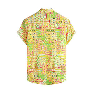 เสื้อวันหยุดผู้ชายแขนสั้นปุ่มลงเสื้อฮาวายลําลองสําหรับผู้ชายเสื้อวันหยุดชายหาดฤดูร้อน - Product Image 2