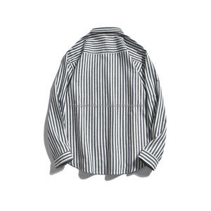 เสื้อเชิ้ตออกซ์ฟอร์ดลายทางสำหรับผู้ชายคุณภาพสูงแบบ OEM สั่งทำได้  ใส่ได้ในฤดูใบไม้ร่วง ระบายอากาศได้ดี เป็นมิตรกับสิ่งแวดล้อม มีไซส์ XS-9XL สไตล์ลำลองสมาร์ท - Product Image 4