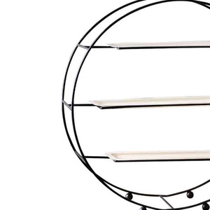 Elegante plato de servicio de 3 niveles con rueda redonda para eventos Elegante plato de servicio de 3 niveles con rueda redonda para postres y aperitivos - Product Image 2