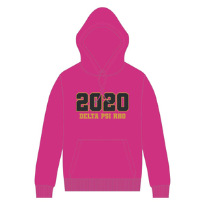 Algodón Poly Pink Delta Psi Rho Sorority Pullover Sudadera con capucha Año de Fundación 2020 Ropa de vida griega Ropa informal suave y cómoda - Product Image 2