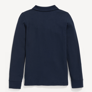 เสื้อโปโลแขนยาวผ้าเจอร์ซีย์คุณภาพสูงสีขาวพร้อมโลโก้สั่งทำสำหรับชุดนักเรียน - Product Image 6