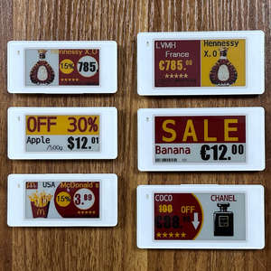 Fabricant de Shenzhen, étiquettes de prix numériques sans fil rechargeables 2,4 GHz, système E Ink, étiquettes électroniques pour rayonnages, étiquettes électroniques pour rayonnages (ESL) - Product Image 1