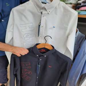 Camisas Casuales de Manga Corta con Cuello en V para Hombre, 100% Algodón, Antiarrugas, Transpirables, Ecológicas, con un Solo Botón, Tejido Dobby, 180g, Verano - Product Image 6