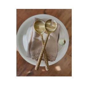 Ensemble de couverts en acier inoxydable 304 de luxe lourd couverts en argent vintage avec poignée décorée d'or vaisselle de mariage - Product Image 4