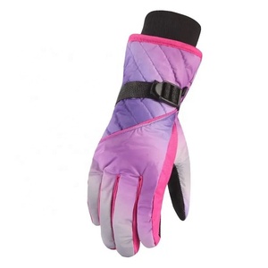 Gants de ski personnalisés de haute qualité en cuir imperméable coupe-vent respirant hiver extérieur chaud adulte isolé - Product Image 6