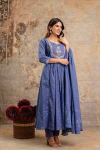 Kurti de Algodón para Mujer al por Mayor con Parte Inferior y Dupatta, Estilo Casual Indio y Pakistaní para Fiestas, Listo para Usar en Todas las Estaciones a Precios Asequibles - Product Image 2