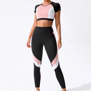 Nuevo Conjunto Deportivo de Yoga para Mujer con Logotipo Personalizado, Ropa Deportiva Activa, Ropa de Entrenamiento, Leggings y Top con Efecto Push-Up, Cintura Alta - Product Image 3