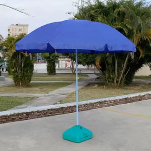 Logo personnalisé élégant parapluie droit en PVC robuste avec contrôle manuel résistant aux UV personnalisé plage crochet poignée pour cadeaux - Product Image 1