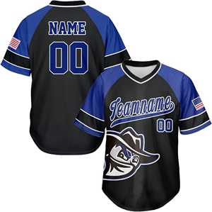 Poliéster transpirable de talla grande ropa de equipo deportes béisbol Camiseta cuello alto sin botón camisetas de béisbol - Product Image 3