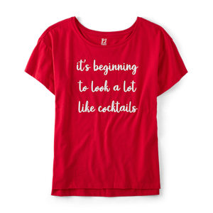 Camiseta de dormir con gráfico navideño rojo para mujer, talla única, cintura elástica personalizable, ropa de dormir de verano con animales ODM 3XL disponible - Product Image 2