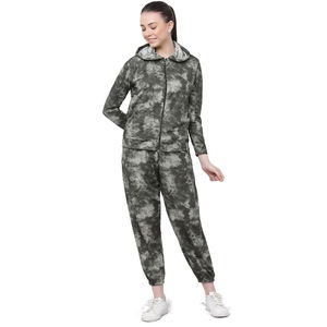 Ensemble 2 pièces personnalisé survêtement pour femmes sweat à capuche avec fermeture éclair sublimée sport ensemble deux pièces automne Street-wear survêtements pour femmes - Product Image 5