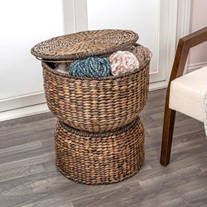 Sustainable water hyacinth side <b>table</b> good quality <b>end</b> <b>tables</b> bedroom <b>living</b> <b>room</b> essentials - Product Image 6