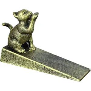 Tope de puerta de Color negro gato de diseño ventajoso Tope de puerta de hierro de calidad de lujo Detener las puertas de baño y exteriores de su dormitorio - Product Image 6