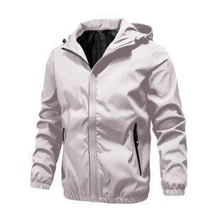 Logo personnalisé OEM Design Vintage Veste d'hiver à manches longues de couleur unie pourpre bleu pour hommes avec braguette à fermeture éclair et capuche de BD - Product Image 5