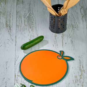 เขียงพลาสติกทรงส้มไม่มี BPA เครื่องครัวที่ปลอดภัยสำหรับหั่นผักและผลไม้ให้เป็นทางเลือกของผู้ขายใน Amazon - Product Image 5