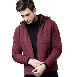 Nouveau design de veste d'hiver matelassée pour hommes avec logo personnalisé sur le devant Veste d'hiver à capuche et respirante avec service OEM - Product Image 6