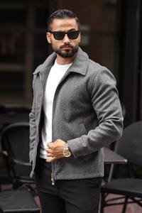 <b>Men's</b> Casual Winter Waterproof Acrylic Eco-Friendly Thick <b>Poncho</b> Style Hooded Puffer Jacket Warm Lightweight Zipper Outerwear - Product Image 2