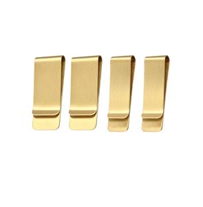 Pinces à billets en laiton doré pour hommes et femmes porte-cartes de crédit en métal créatif petites pinces à billets minces et portables pour hommes - Product Image 1