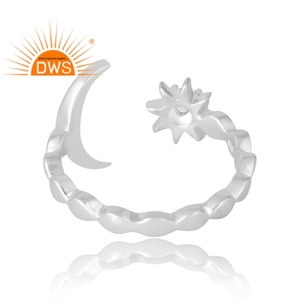 Última venta 925 Sterling Selling Natural Rainbow Moon anillo de piedras preciosas joyería personalizada para mujeres regalo para ella - Product Image 2