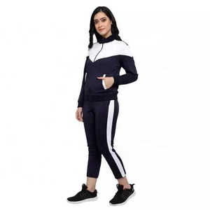 Chándal de invierno personalizado para mujer OEM poliéster sólido transpirable diseño 2 en 1 conjuntos de ropa deportiva de cintura alta - Product Image 6