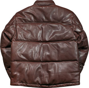 Chaqueta de piel de oveja auténtica para hombre, abrigo holgado con cuello levantado, informal, cálida, con aislamiento grueso, acolchada, personalizada - Product Image 2